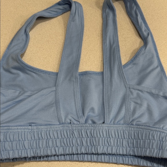 NWOT PLAYBOY Light Blue Sports Bra and Logo Shorts - Picture 5 of 6